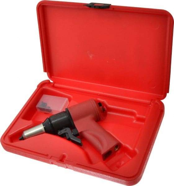 HUCK - 1/8 to 1/4" Pneumatic Rivet Tool Kit - Includes Riveter, 4 Nose Pieces - Apex Tool & Supply