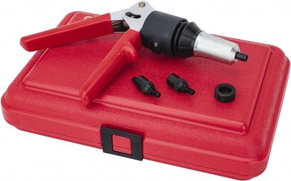 HUCK - #8 to 3/8" Manual Rivet Nut Tool Kit - Includes Nutsetter, 2 Pullup Studs, 2 Driving Anvils - Apex Tool & Supply