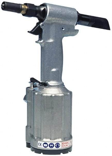 HUCK - Up to 1/4" Capacity, Air Riveting Hammer - 0.743" Long Stroke, 1/4" Inlet - Apex Tool & Supply