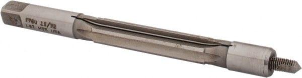 Made in USA - 15/32" Reamer Diam, 0.4640" Diam Straight Shank, 1-13/16" Flute Length, Hand Expansion Reamer - Apex Tool & Supply