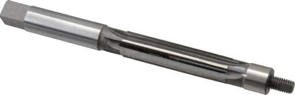 Made in USA - 5/8" Reamer Diam, 0.6200" Diam Straight Shank, 2-1/2" Flute Length, Hand Expansion Reamer - Straight Flute, 6-1/2" OAL, Right Hand Cut, 6 Flutes, High Speed Steel - Apex Tool & Supply