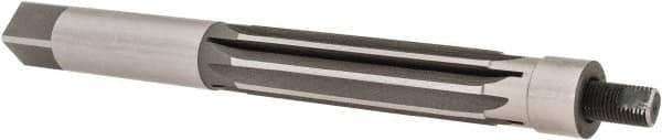 Made in USA - 21/32" Reamer Diam, 0.6200" Diam Straight Shank, 2-1/2" Flute Length, Hand Expansion Reamer - Straight Flute, 6-1/2" OAL, Right Hand Cut, High Speed Steel - Apex Tool & Supply