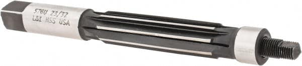 Made in USA - 23/32" Reamer Diam, 0.6825" Diam Straight Shank, 2-1/2" Flute Length, Hand Expansion Reamer - Apex Tool & Supply