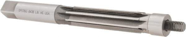 Made in USA - 27/32" Reamer Diam, 0.8075" Diam Straight Shank, 3-1/16" Flute Length, Hand Expansion Reamer - Straight Flute, 7-9/16" OAL, Right Hand Cut, High Speed Steel - Apex Tool & Supply