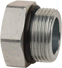 Parker - 1-5/16 - 12 Male Thread, Zinc Plated Steel Industrial Pipe Hex Head Plug - Male Straight Thread O-Ring, 5,500 psi - Apex Tool & Supply