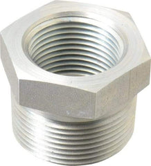 Parker - 1-1/4 Male Thread x 1 Female Thread, Zinc Plated Steel Industrial Pipe Hex Bushing - MNPTF x FNPTF, 3,000 psi - Apex Tool & Supply