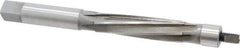 Made in USA - 1/2" Reamer Diam, Straight Shank, 1-13/16" Flute Length, Hand Expansion Reamer - Spiral Flute, 5" OAL, Left Hand Spiral, Right Hand Cut, 6 Flutes, High Speed Steel - Apex Tool & Supply