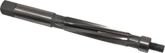 Made in USA - 19/32" Reamer Diam, 0.5575" Diam Straight Shank, 2-1/8" Flute Length, Hand Expansion Reamer - Spiral Flute, 6" OAL, Left Hand Spiral, Right Hand Cut, High Speed Steel - Apex Tool & Supply