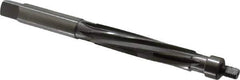 Made in USA - 5/8" Reamer Diam, Straight Shank, 2-1/2" Flute Length, Hand Expansion Reamer - Spiral Flute, 6" OAL, Left Hand Spiral, Right Hand Cut, 8 Flutes, High Speed Steel - Apex Tool & Supply