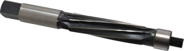 Made in USA - 3/4" Reamer Diam, Straight Shank, 2-11/16" Flute Length, Hand Expansion Reamer - Spiral Flute, 6-9/16" OAL, Left Hand Spiral, Right Hand Cut, 8 Flutes, High Speed Steel - Apex Tool & Supply