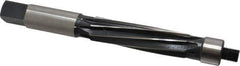 Made in USA - 3/4" Reamer Diam, Straight Shank, 2-11/16" Flute Length, Hand Expansion Reamer - Spiral Flute, 6-9/16" OAL, Left Hand Spiral, Right Hand Cut, 8 Flutes, High Speed Steel - Apex Tool & Supply