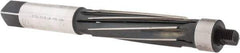 Made in USA - 15/16" Reamer Diam, Straight Shank, 3-9/16" Flute Length, Hand Expansion Reamer - Spiral Flute, 7-7/8" OAL, Left Hand Spiral, Right Hand Cut, 8 Flutes, High Speed Steel - Apex Tool & Supply