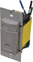 Leviton - 2,100 Square Ft. Coverage, Infrared Occupancy Sensor Wall Switch - 800 at 120 V Incandescent, 1,200 at 120 V and 2,700 at 277 V Fluorescent, 120 to 277 VAC, Gray - Apex Tool & Supply