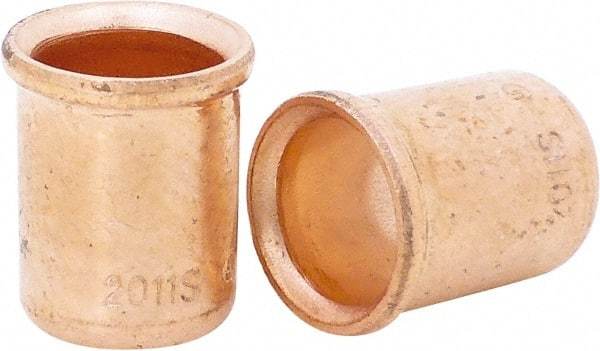 Ideal - 14 to 4 AWG Compatible, Noninsulated, Crimp-On Butt Splice Terminal - Copper - Apex Tool & Supply