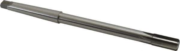 Made in USA - 7/16" Diam, 3/8" Max Diam 1MT Morse Taper Shank, 7/8" Flute Length, Machine Expansion Reamer - Straight Flute, 7" OAL, Right Hand Cut, 6 Flutes, High Speed Steel, Bright Finish - Apex Tool & Supply
