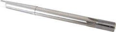 Made in USA - 23/32" Diam, 9/16" Max Diam 2MT Morse Taper Shank, 1-1/4" Flute Length, Machine Expansion Reamer - Straight Flute, 9" OAL, Right Hand Cut, 6 Flutes, High Speed Steel, Bright Finish - Apex Tool & Supply