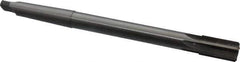 Made in USA - 3/4" Diam, 5/8" Max Diam 2MT Morse Taper Shank, 1-3/8" Flute Length, Machine Expansion Reamer - Straight Flute, 9-1/2" OAL, Right Hand Cut, 6 Flutes, High Speed Steel, Bright Finish - Apex Tool & Supply