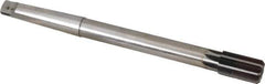Made in USA - 13/16" Diam, 5/8" Max Diam 2MT Morse Taper Shank, 1-3/8" Flute Length, Machine Expansion Reamer - Straight Flute, 9-1/2" OAL, Right Hand Cut, 8 Flutes, High Speed Steel, Bright Finish - Apex Tool & Supply