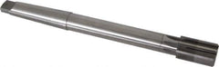 Made in USA - 1-1/8" Diam, 7/8" Max Diam 3MT Morse Taper Shank, 1-3/4" Flute Length, Machine Expansion Reamer - Straight Flute, 11" OAL, Right Hand Cut, 8 Flutes, High Speed Steel, Bright Finish - Apex Tool & Supply