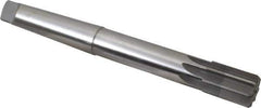 Made in USA - 1-5/16" Diam, 1" Max Diam 4MT Morse Taper Shank, 1-7/8" Flute Length, Machine Expansion Reamer - Straight Flute, 11-1/2" OAL, Right Hand Cut, 8 Flutes, High Speed Steel, Bright Finish - Apex Tool & Supply
