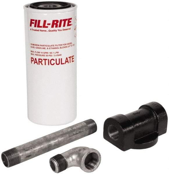 Tuthill - 3/4 Inlet Size, 18 GPM, Pump Filter - 11 Long, 10 Micron Mesh, Cast Iron - Apex Tool & Supply