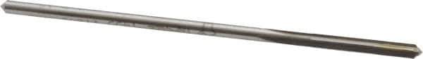 Made in USA - 1/8" Cobalt 4 Flute Chucking Reamer - Straight Flute, 0.119" Straight Shank, 7/8" Flute Length, 3-1/2" OAL - Apex Tool & Supply