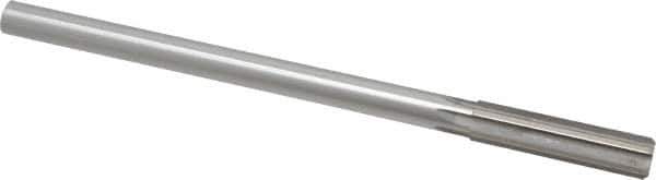 Made in USA - 1/2" Cobalt 6 Flute Chucking Reamer - Straight Flute, 0.4355" Straight Shank, 2" Flute Length, 8" OAL - Apex Tool & Supply