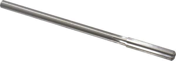 Made in USA - 0.373" Cobalt 6 Flute Chucking Reamer - Straight Flute, 0.3105" Straight Shank, 1-3/4" Flute Length, 7" OAL - Apex Tool & Supply