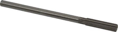 Made in USA - 1/2" Cobalt 6 Flute Chucking Reamer - Straight Flute, 0.4355" Straight Shank, 2" Flute Length, 8" OAL - Apex Tool & Supply