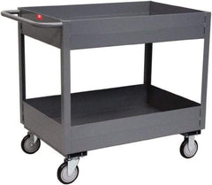 Jamco - 1,200 Lb Capacity, 36" Wide x 18" Long x 39" High Deep Shelf Cart - 2 Shelf, Steel - Apex Tool & Supply