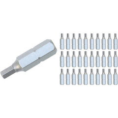 Hex Contractor Grade Insert Bit 2.5mm × 25mm (30 Piece Bulk Pack) - Apex Tool & Supply