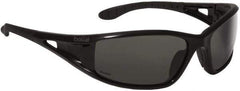 bolle SAFETY - Polarized Gray Lenses, Framed Safety Glasses - Scratch Resistant, Black Nylon Frame, Wrap Around - Apex Tool & Supply