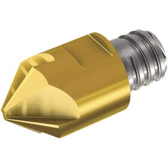 Iscar - MM ECF Grade IC908 Carbide Chamfer Milling Tip Insert - TiAlN Finish, 4 Flutes, 10mm Cutting Diam, 4mm Depth of Cut - Apex Tool & Supply
