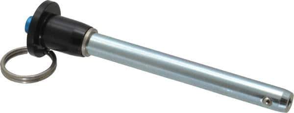 Gibraltar - 5/16" Diam, 2-1/2" Usable Length, Button Handle, Quick Release Pin - Grade 4130 Steel, Zinc-Plated Finish - Apex Tool & Supply