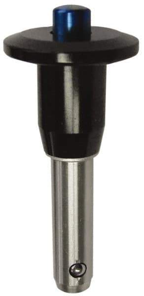 Gibraltar - 3/16" Diam, 1/2" Usable Length, Button Handle, Quick Release Pin - Grade 4130 Steel, Zinc-Plated Finish - Apex Tool & Supply