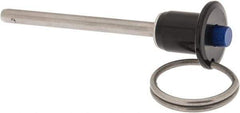 Gibraltar - 3/16" Diam, 2" Usable Length, Button Handle, Quick Release Pin - Grade 17-4 Stainless Steel, Bright Finish - Apex Tool & Supply