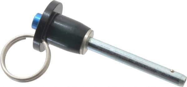 Gibraltar - 3/16" Diam, 1-1/4" Usable Length, Button Handle, Quick Release Pin - Grade 4130 Steel, Zinc-Plated Finish - Apex Tool & Supply