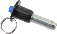 Gibraltar - 1/2" Diam, 1" Usable Length, Button Handle, Quick Release Pin - Grade 4130 Steel, Zinc-Plated Finish - Apex Tool & Supply