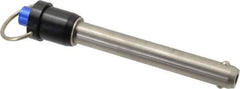 Gibraltar - 5/8" Diam, 4" Usable Length, Ring Handle, Quick Release Pin - Grade 17-4 Stainless Steel, Bright Finish - Apex Tool & Supply