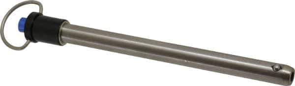 Gibraltar - 1/2" Diam, 5-1/2" Usable Length, Ring Handle, Quick Release Pin - Grade 17-4 Stainless Steel, Bright Finish - Apex Tool & Supply