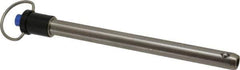 Gibraltar - 1/2" Diam, 5-1/2" Usable Length, Ring Handle, Quick Release Pin - Grade 17-4 Stainless Steel, Bright Finish - Apex Tool & Supply