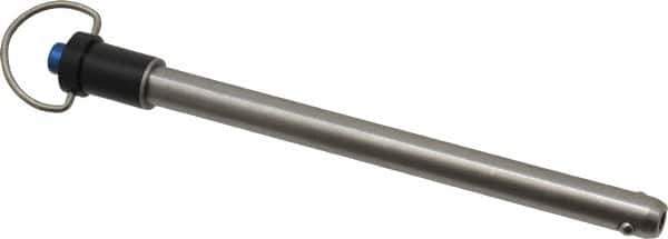 Gibraltar - 3/8" Diam, 4-1/2" Usable Length, Ring Handle, Quick Release Pin - Grade 17-4 Stainless Steel, Bright Finish - Apex Tool & Supply