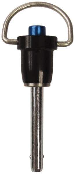 Gibraltar - 1/2" Diam, 4-1/2" Usable Length, Ring Handle, Quick Release Pin - Grade 17-4 Stainless Steel, Bright Finish - Apex Tool & Supply