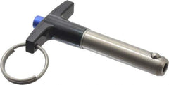 Gibraltar - 7/16" Diam, 1-1/2" Usable Length, T Handle, Quick Release Pin - Grade 17-4 Stainless Steel, Bright Finish - Apex Tool & Supply