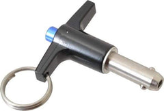 Gibraltar - 3/8" Diam, 3/4" Usable Length, T Handle, Quick Release Pin - Grade 17-4 Stainless Steel, Bright Finish - Apex Tool & Supply