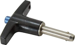 Gibraltar - 1/4" Diam, 3/4" Usable Length, T Handle, Quick Release Pin - Grade 304 Stainless Steel, Bright Finish - Apex Tool & Supply