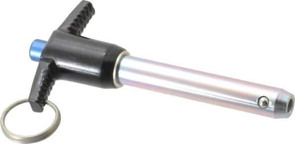 Gibraltar - 1/2" Diam, 2-1/2" Usable Length, T Handle, Quick Release Pin - Grade 4130 Steel, Zinc-Plated Finish - Apex Tool & Supply