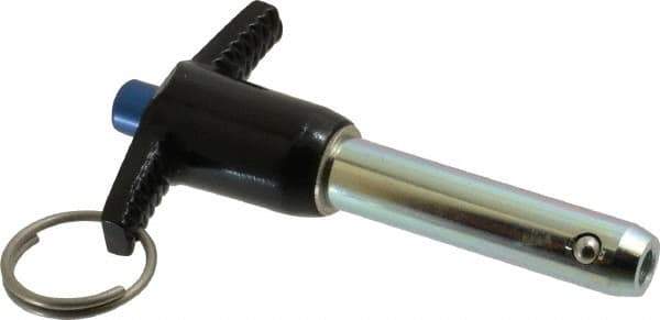 Gibraltar - 1/2" Diam, 1-3/4" Usable Length, T Handle, Quick Release Pin - Grade 4130 Steel, Zinc-Plated Finish - Apex Tool & Supply