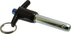 Gibraltar - 1/2" Diam, 1-3/4" Usable Length, T Handle, Quick Release Pin - Grade 4130 Steel, Zinc-Plated Finish - Apex Tool & Supply
