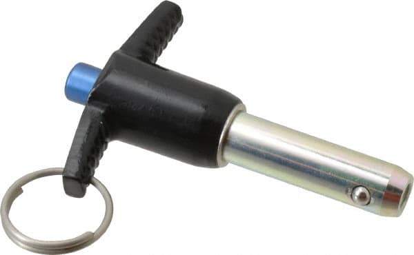 Gibraltar - 1/2" Diam, 1-1/4" Usable Length, T Handle, Quick Release Pin - Grade 4130 Steel, Zinc-Plated Finish - Apex Tool & Supply